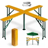 Casaria Mange-debout Quattro 240x240x104cm XXL 20 personnes