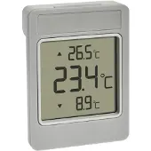 TFA-Dostmann Windoo, Thermomètre + hygromètre, Blanc, Gris