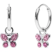 Lucardi Boucles d'oreilles rose / argent