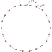 Hey Happiness Chaîne 'Coral Glow' rouge clair / argent