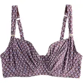 Next Hauts de bikini bleu clair / marron / chocolat / blanc
