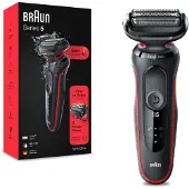 Braun | Golarka | 51-R1000s | Czas pracy (maks.) 50 min | Na mokro i sucho | Czarny/czerwony