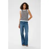 Kaffe Tops en tricot 'KAHillay' bleu pastel / brun foncé