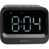 Denver Réveil numérique - Haut-parleur Bluetooth - Double alarme - Ecran LCD - EC54B - Noir