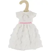 Heless Modepuppen-Kleid weisses Traumkleid Rosen bis 29cm