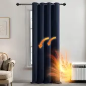 OEM Stores enrouleurs noirs pour chambre à coucher, 140 x 240 cm (L x H), stores thermiques pour salon, prêts à l'emploi, bleus, 1 pièce