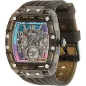 GUESS Montre à affichage analogique 'Phoenix' bleu / bleu violet / noir / transparent