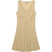 Superdry Femme Mini-robe Imprimée à col Caur Yellow Taille: 44