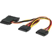 Roline Y-Adapterkabel - Répartiteur d'alimentation - alimentation SATA (F) pour alimentation SATA (M)