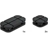 DeLOCK Jeu de fixations de câbles 3 pièces noir -