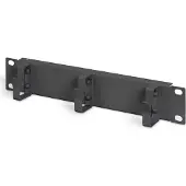 Digitus DN-10-ORG-1U-B Panneau de rangement 10", 1 U, 3 anneaux de câbles, noir