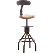 CLP Tabouret de bar Hanam, réglable en hauteur, couleur bronze