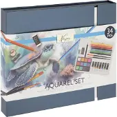 Nassau Set de peinture et de dessin pour aquarelle, 34pcs.