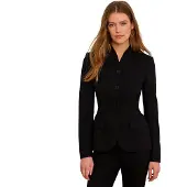 Lauren Apparel pour femme. 200B24032002 Americana de crêpe de laine et élastique noir (50), Casuel, Classique