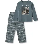 Wheat Pyjama 'Matheo' crème / gris clair / vert clair / vert foncé