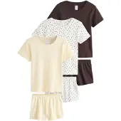Next Shorty écru / brun foncé / jaune pastel