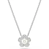 Swarovski Chaîne argent / transparent / blanc perle