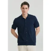 Felix Hardy Vestes en maille bleu marine