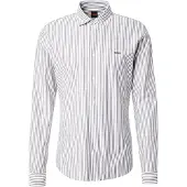 BOSS Chemise 'Mysoft_2' kaki / blanc