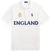 Ralph Lauren pour homme. 710B20867001 Polo d'Angleterre Classic Fit blanc (XXL), Casuel, Coton, Manche courte