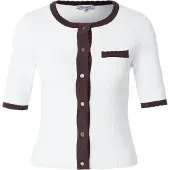 More & more Cardigan brun foncé / blanc cassé