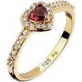 Elli Bague or / rouge sang / transparent