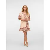 Vero Moda Robe 'VMAlia' sable / anthracite / rouge
