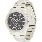 GUESS Montre à affichage analogique 'Palmer' noir / argent