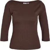 Noisy May T-shirt 'NMMaya' chocolat