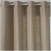 Atmosphera Clem Rideau en lin beige - 140 x 260 cm