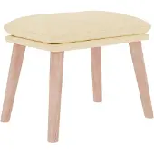 vidaXL Repose-pied Crème 45x29,5x35 cm Tissu