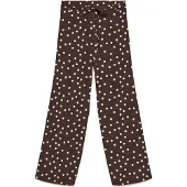 Vero Moda Pantalon 'Elisa' brun foncé / blanc