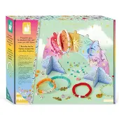 Janod kit de bricolage de bijoux - fabriquer 7 bracelets avec support arc-en-ciel