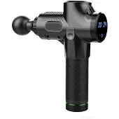 INF Pistolet de massage avec 6 têtes de massage remplaçables Noir