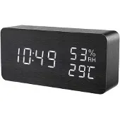 INF Réveil numérique LED Noir