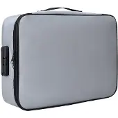 INF Sac à documents ignifuge, trois couches avec serrure Grey