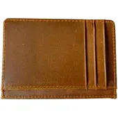 INF Porte-cartes avec protection RFID en cuir véritable Brown