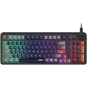 MSI FORGE GK110, Câble, USB, Commutateur à membrane, QWERTY, RGB LED, Noir