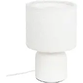 Atmosphera createur d'interieur - Tischlampe bona bouclette weiß h22cm