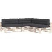 vidaXL Coussins pour canapé en palettes , lot de 7, anthracite