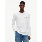Tommy Hilfiger T-Shirt 'Logo Long Sleeve' rouge / noir / blanc