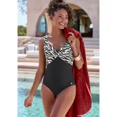 LASCANA Maillot de bain crème / noir / blanc