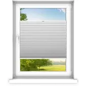 Time4blinds , Store plissé sur mesure, Sans perçage, 100x200 cm, Argent
