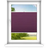 Time4blinds , Store plissé sur mesure, Sans perçage, 50x100 cm, Prune