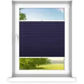 Time4blinds , Store plissé sur mesure, Sans perçage, 100x80 cm, Saphir