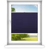 Time4blinds , Store plissé sur mesure, Sans perçage, 120x130 cm, Saphir