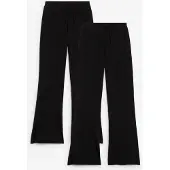 Bonprix Lot de 2 pantalons évasés en jersey coton extensible