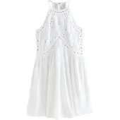 Next Robe d’été argent / blanc