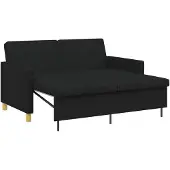 vidaXL Canapé-lit convertible , tissu noir
