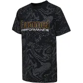 Hummel T-Shirt fonctionnel curry / gris foncé / noir / blanc